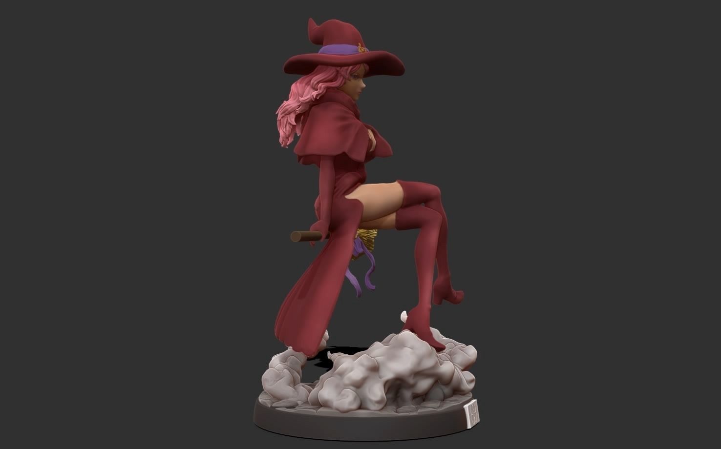 Black clover - vanessa anoteca 3d print statue - witch figure 3D print model_10