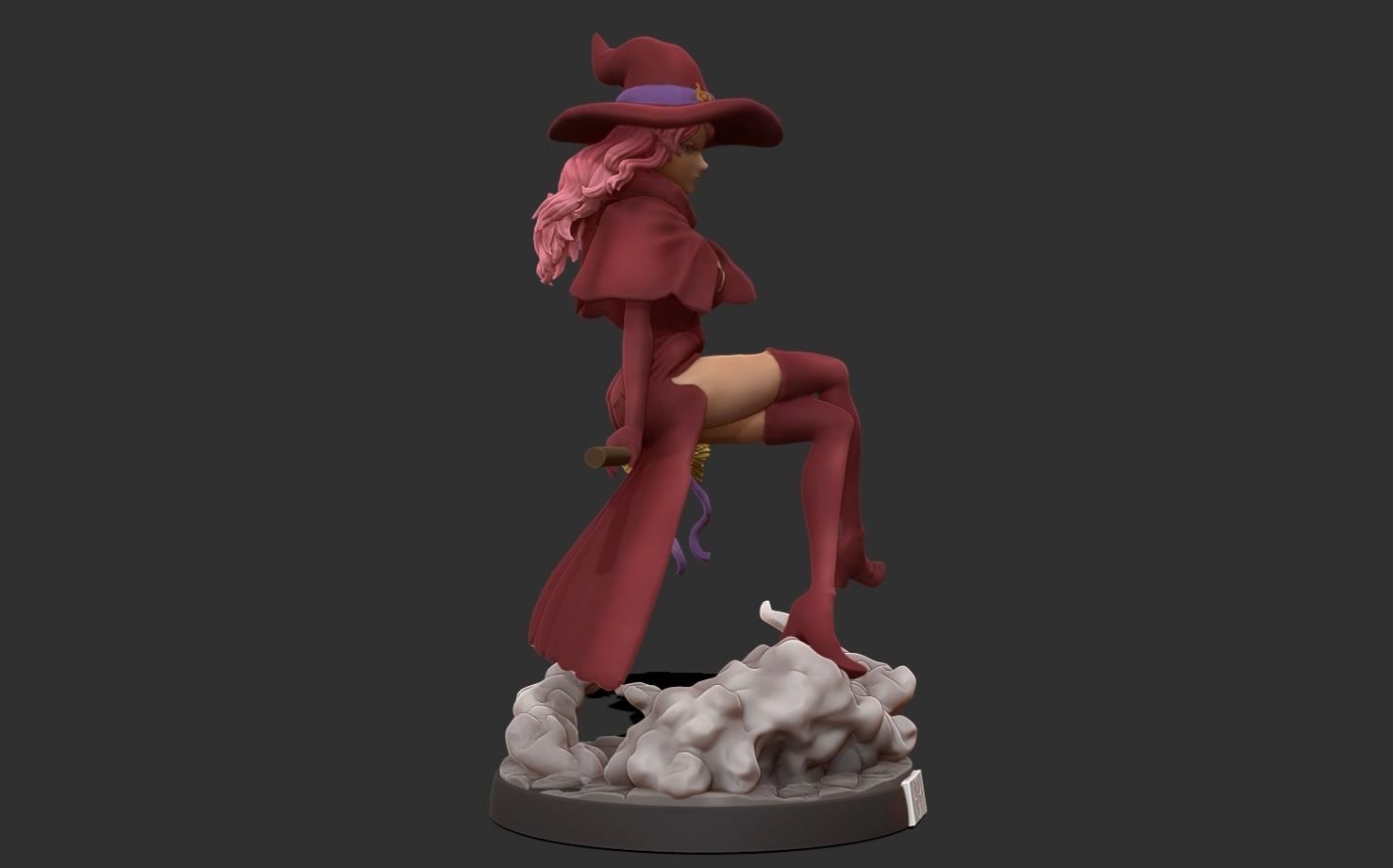 Black clover - vanessa anoteca 3d print statue - witch figure 3D print model_11