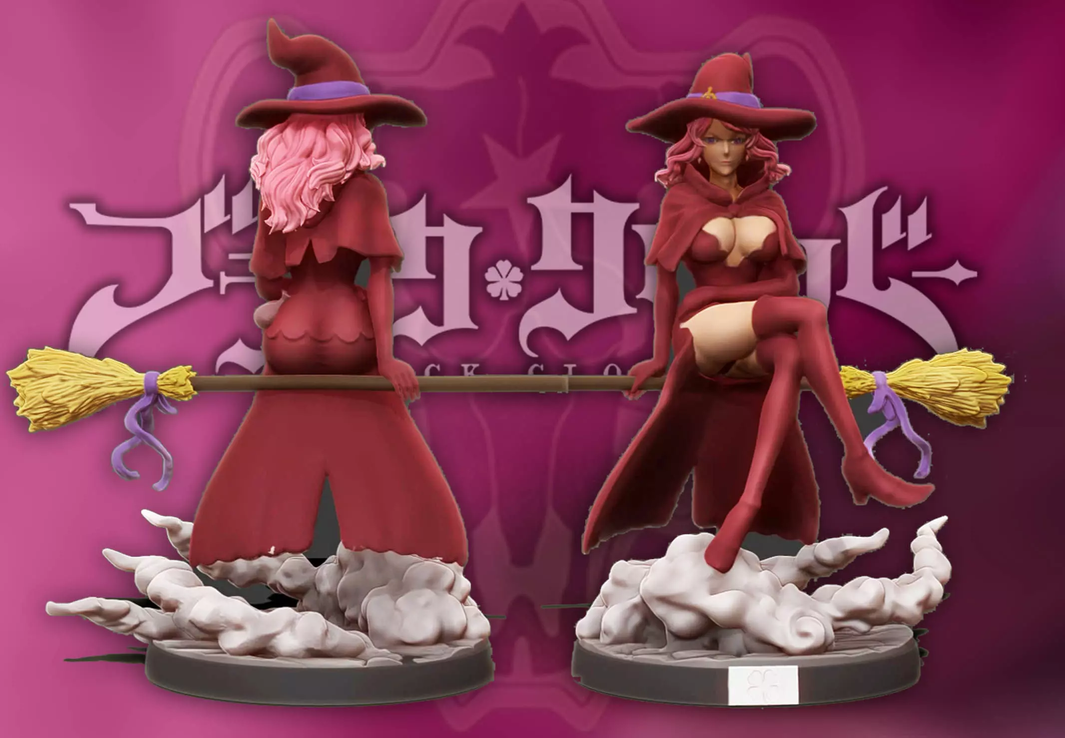 Black clover - vanessa anoteca 3d print statue - witch figure 3D print model_0