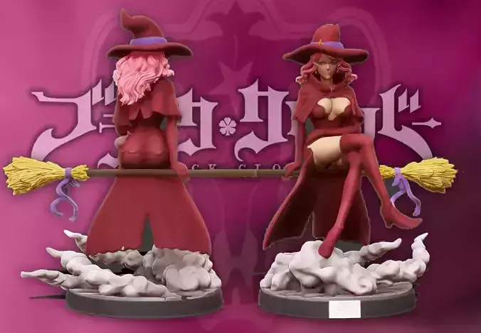 Black clover - vanessa anoteca 3d print statue - witch figure