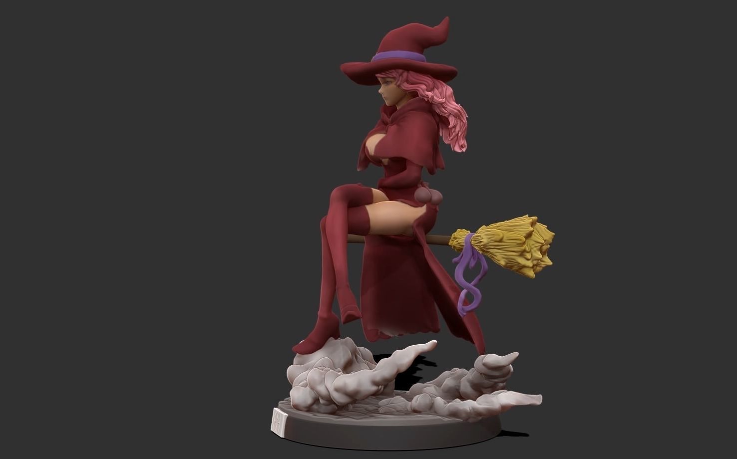 Black clover - vanessa anoteca 3d print statue - witch figure 3D print model_36