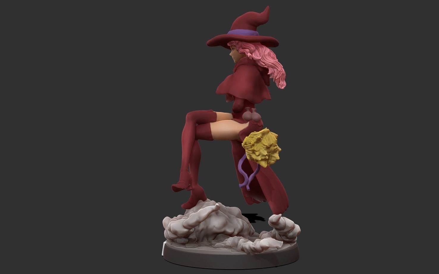 Black clover - vanessa anoteca 3d print statue - witch figure 3D print model_33