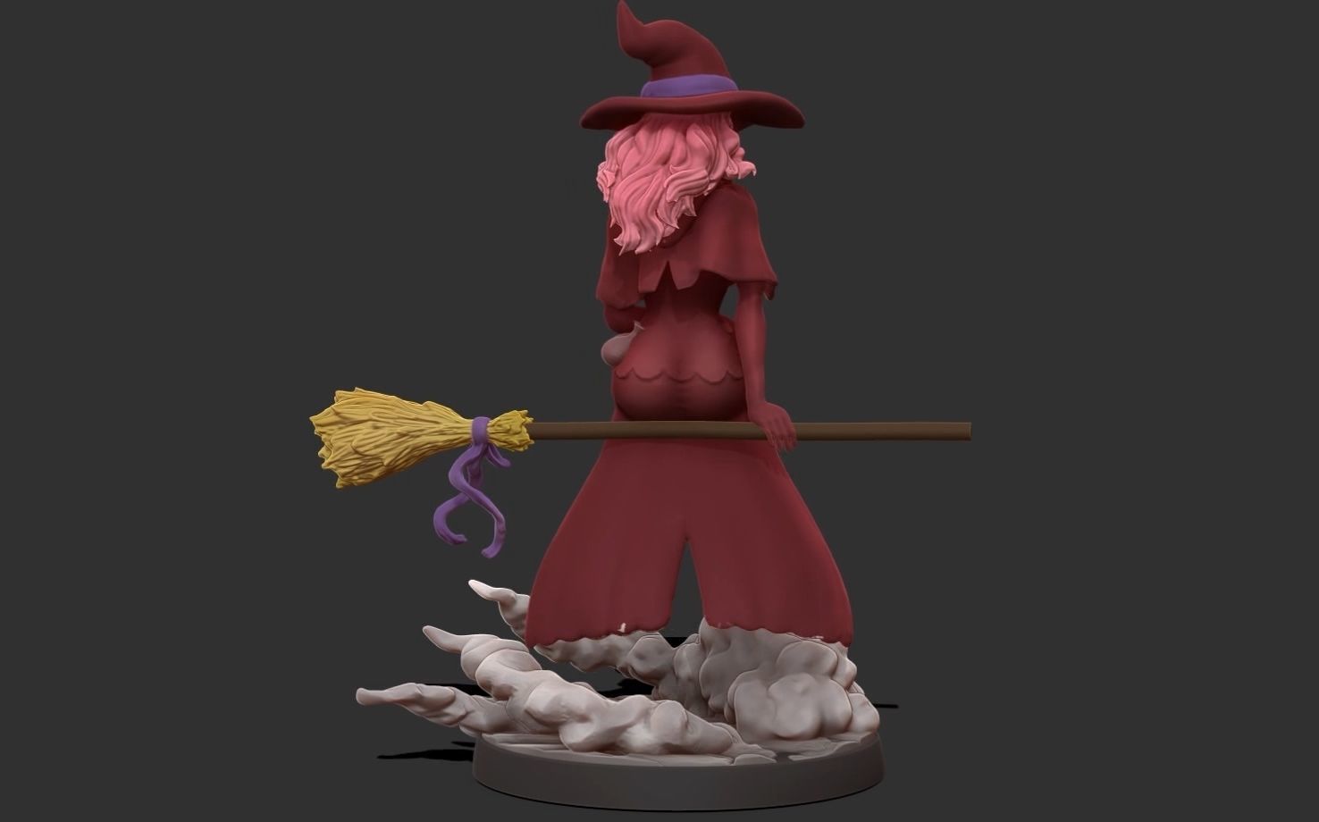 Black clover - vanessa anoteca 3d print statue - witch figure 3D print model_19