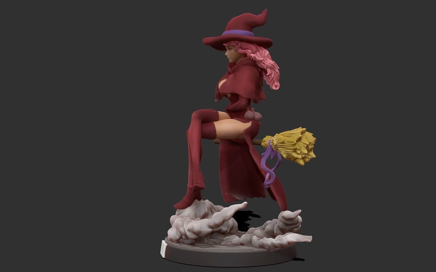 Black clover - vanessa anoteca 3d print statue - witch figure 3D print model_35
