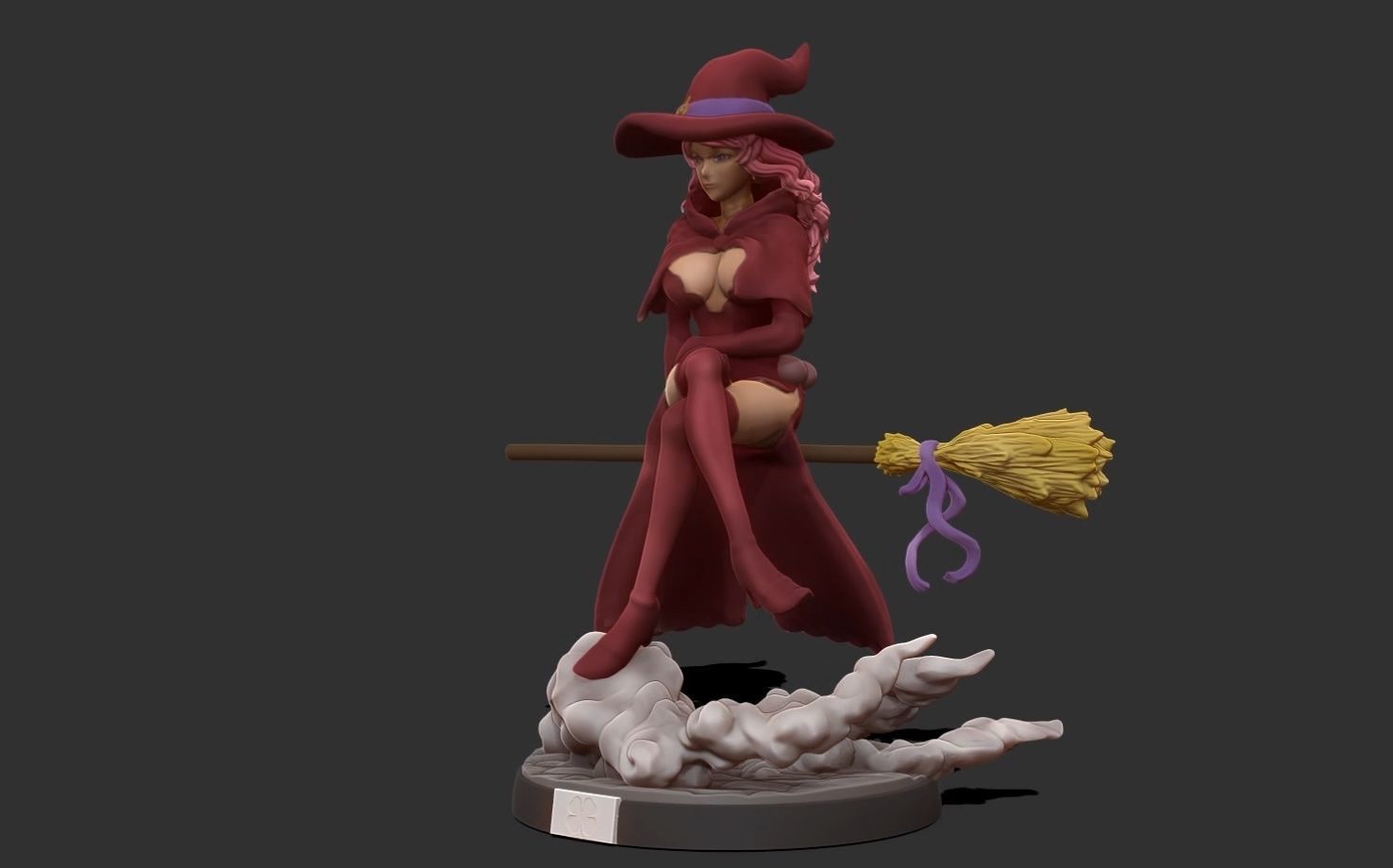 Black clover - vanessa anoteca 3d print statue - witch figure 3D print model_39