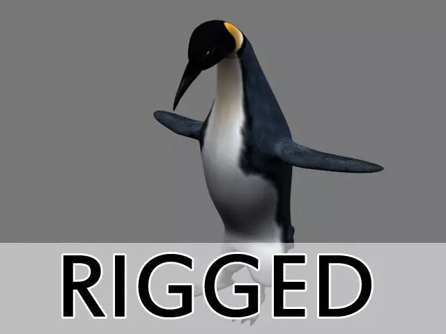 Penguin Rigged 3D model_0