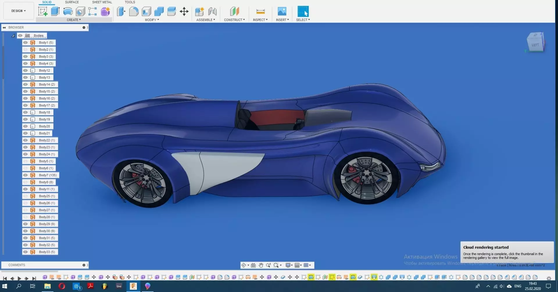 prototype race car 3D model