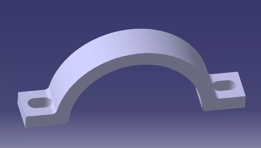 Holder bracket with two holes Free 3D print model