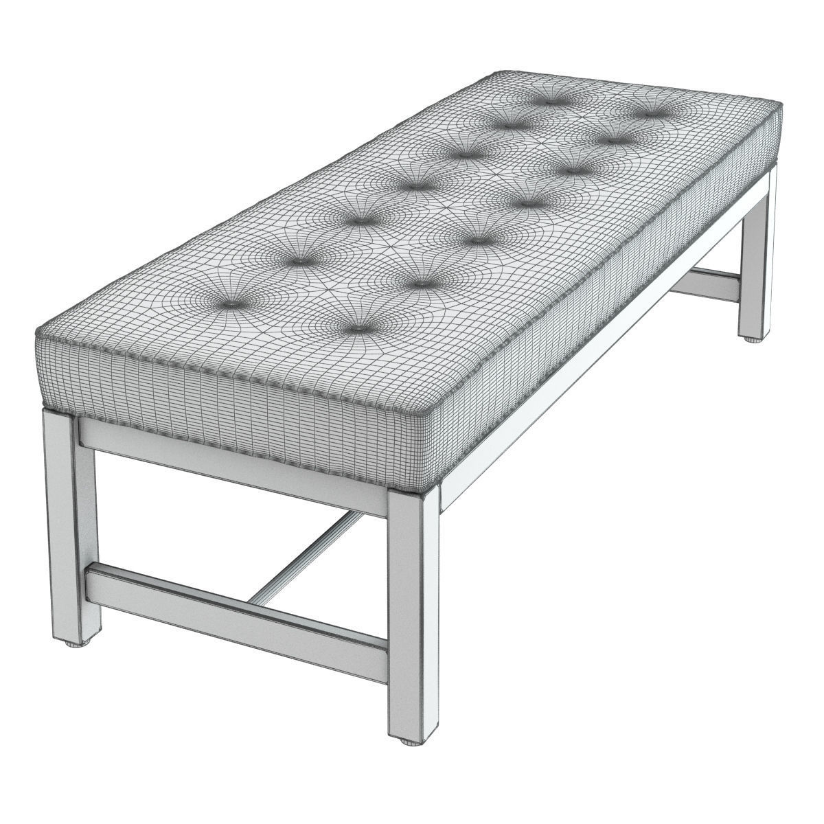 Edward Wormley bench 3D model_5