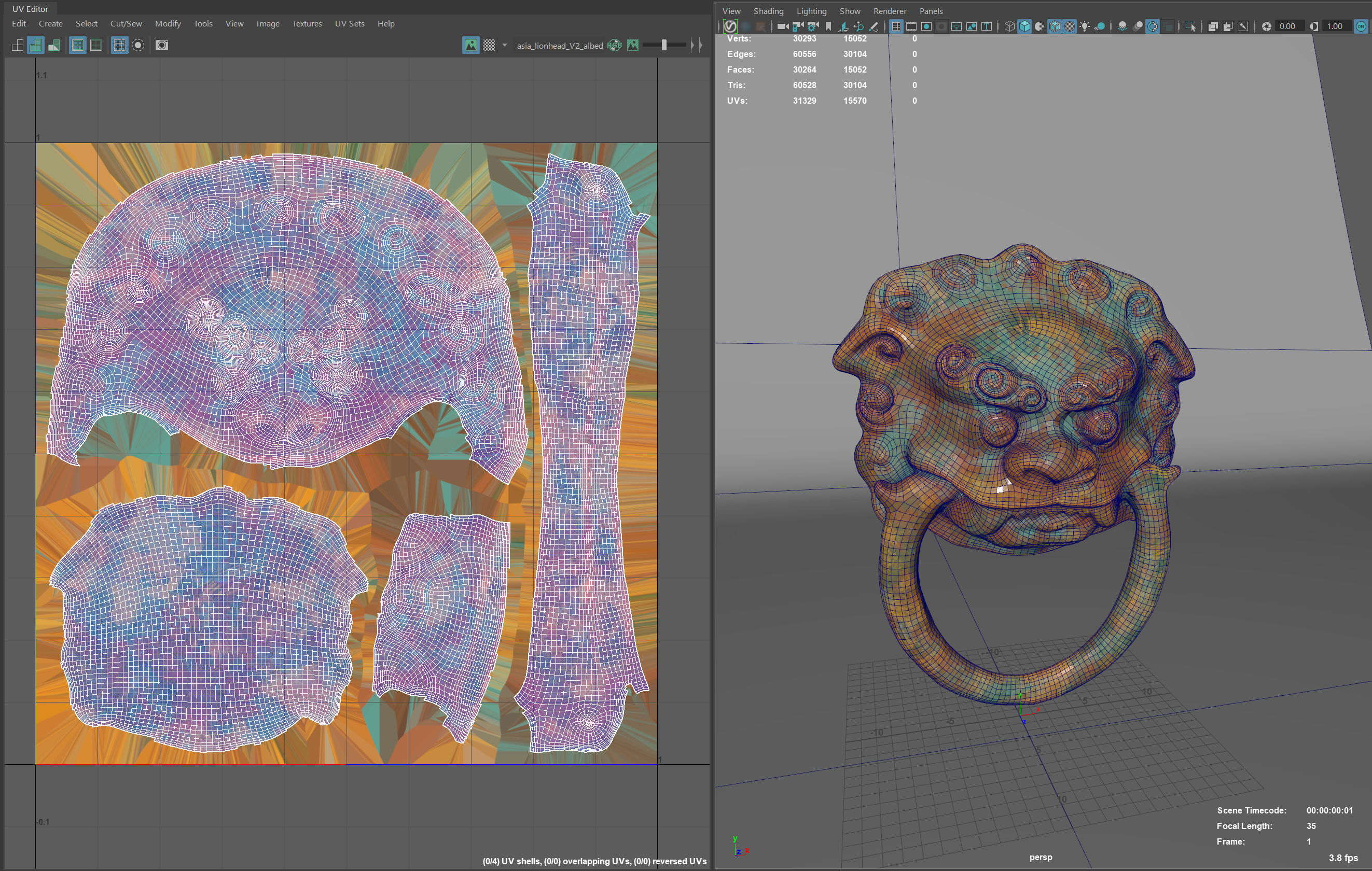 Chinese Lionhead 3D model_6