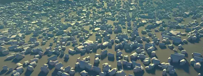 Houses collection CIty Low-poly 3D model