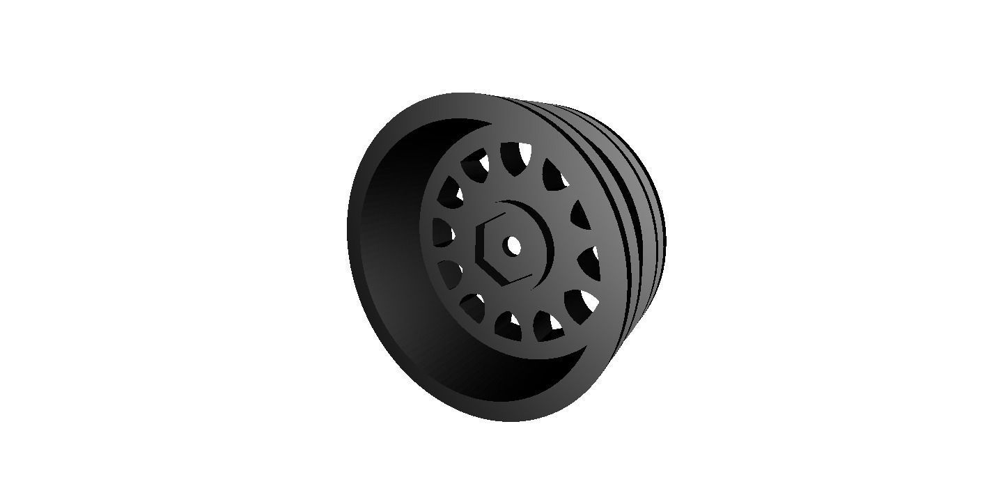 1 to 10th RC Car Wheel Steelwheel width 24mm offset plus 4mm 3D model_2