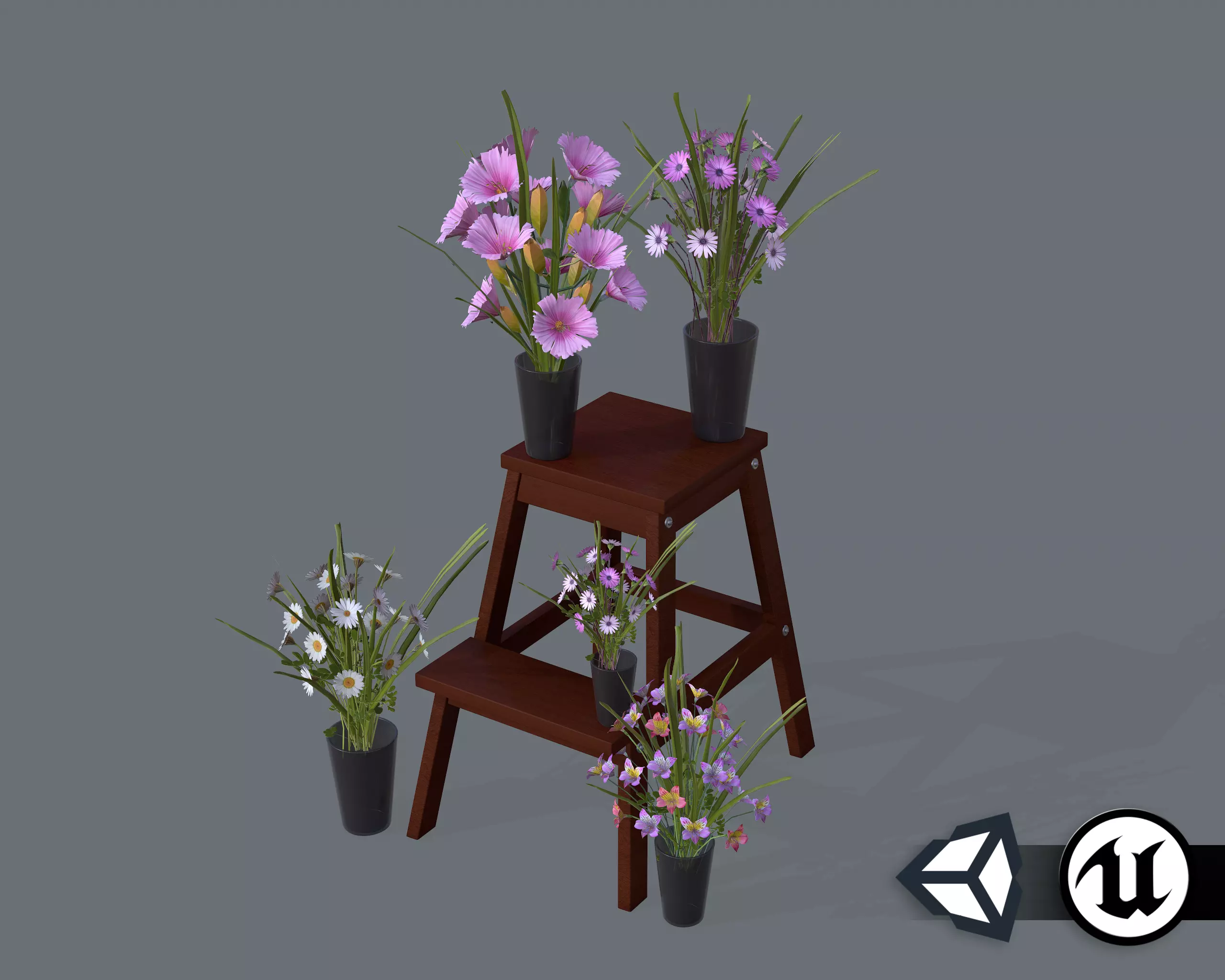 Nature Assets - Flower Decorations Low-poly 3D model_0