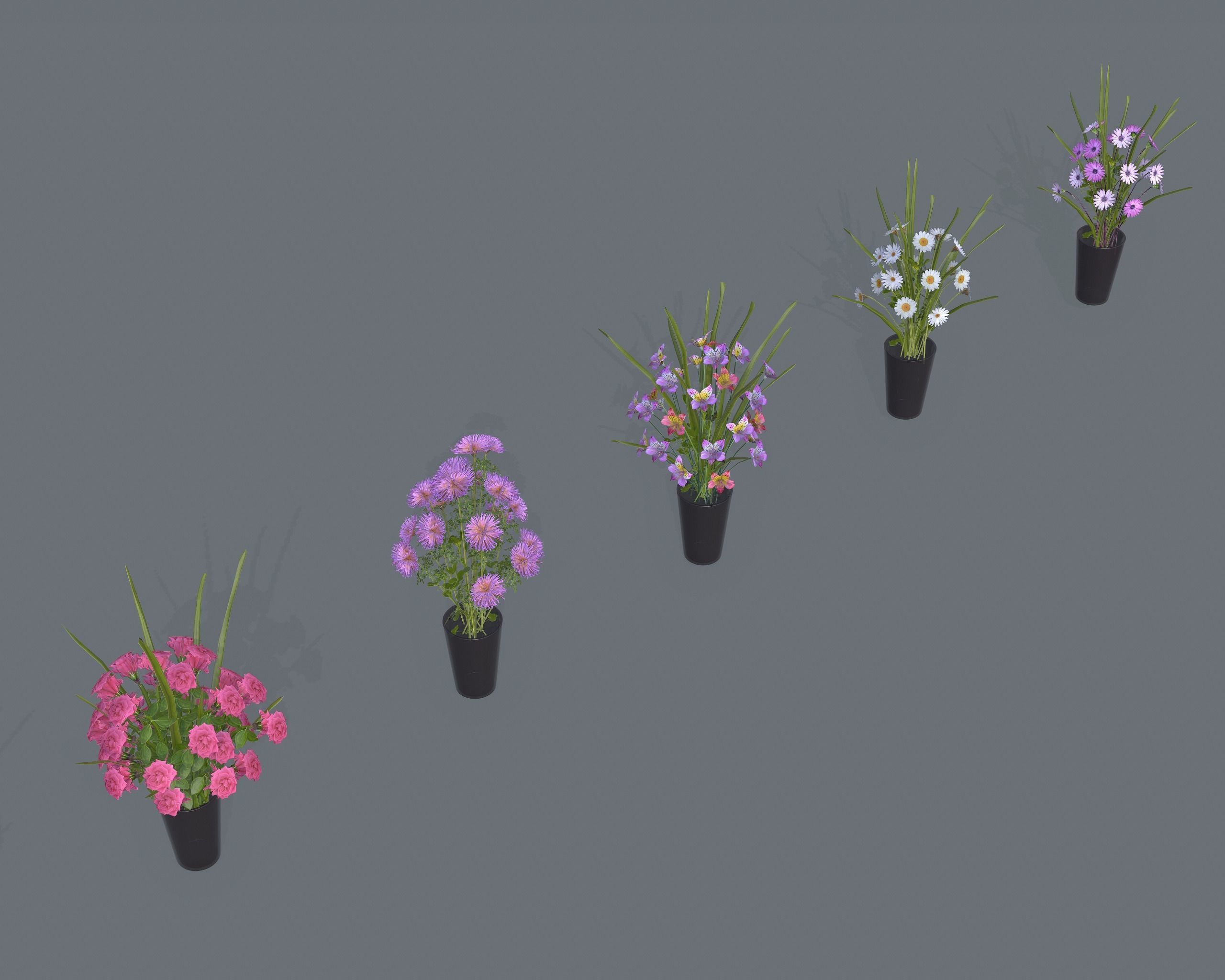 Nature Assets - Flower Decorations Low-poly 3D model_8