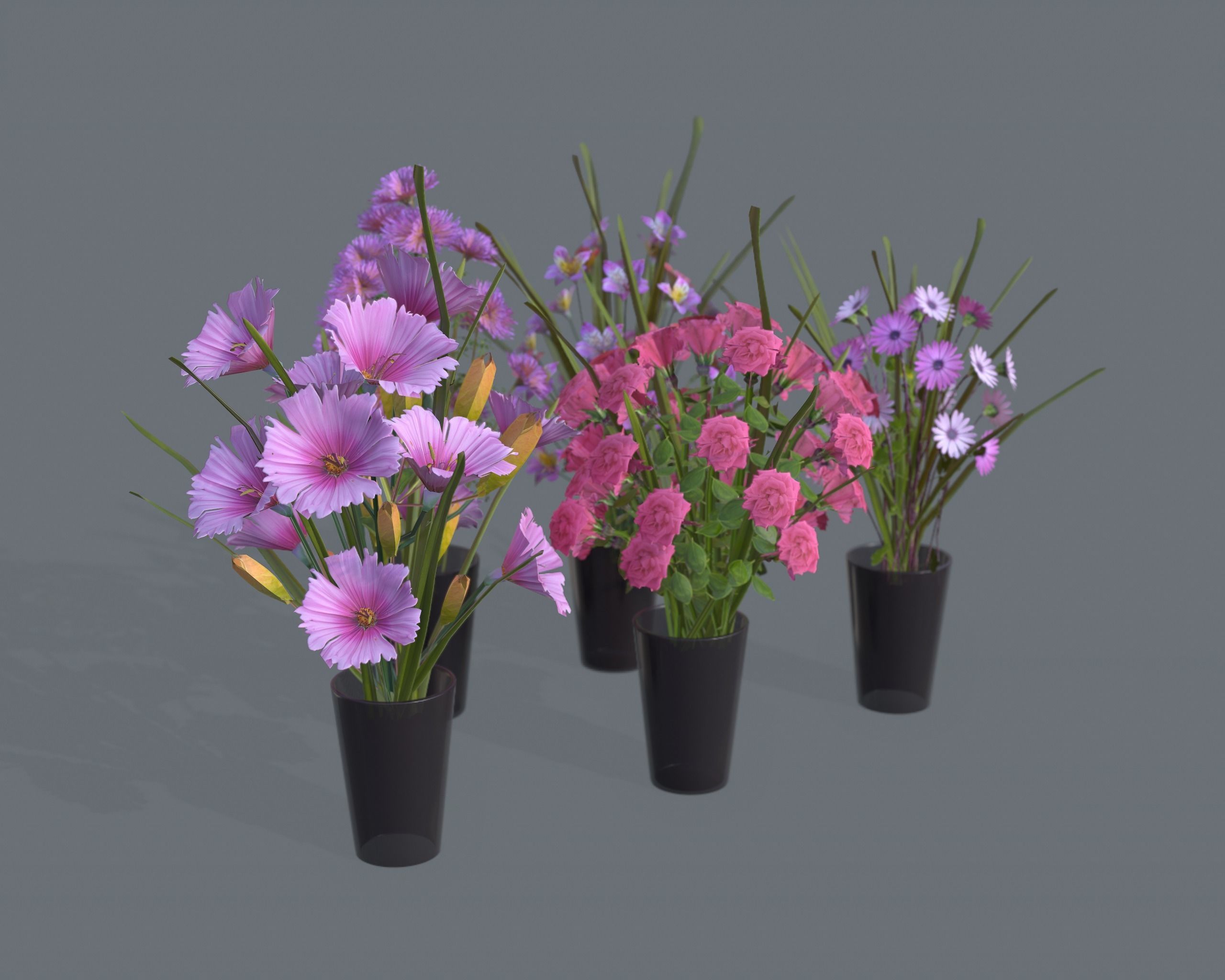 Nature Assets - Flower Decorations Low-poly 3D model_1