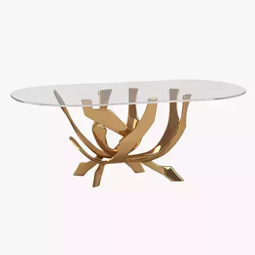 Fred Brouard Abstract Bronze Table