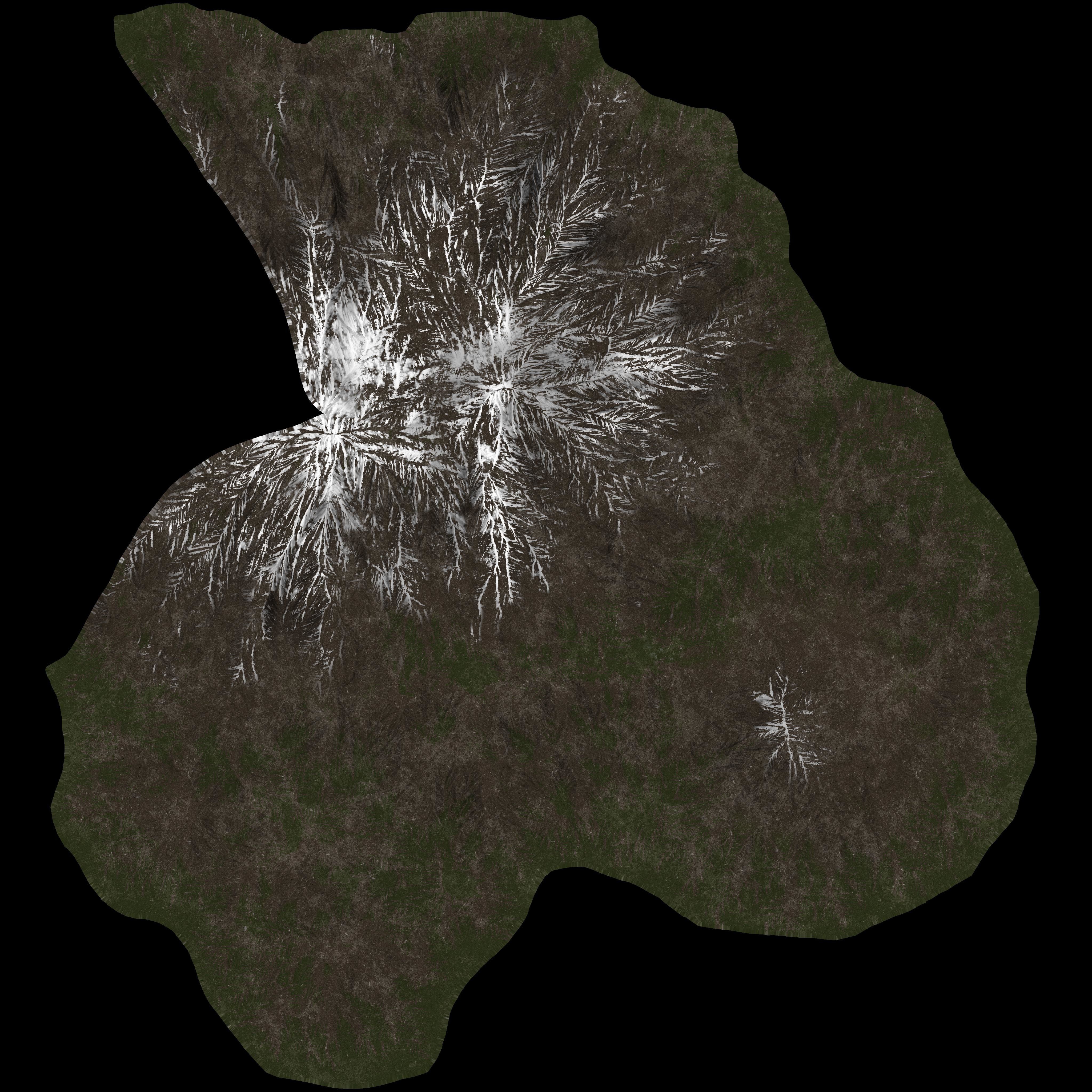 Mountain Landscape with Snow Covered Peaks 3D model_5