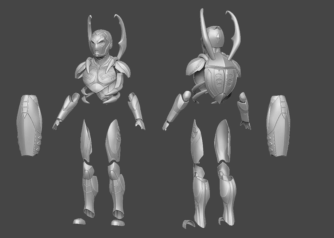 BLUE BEETLE ARMOR FOR COSPLAY 3D print model_6