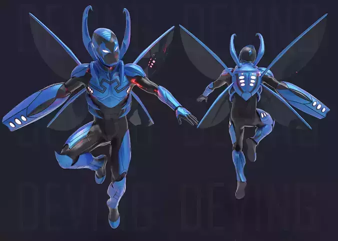 BLUE BEETLE ARMOR FOR COSPLAY