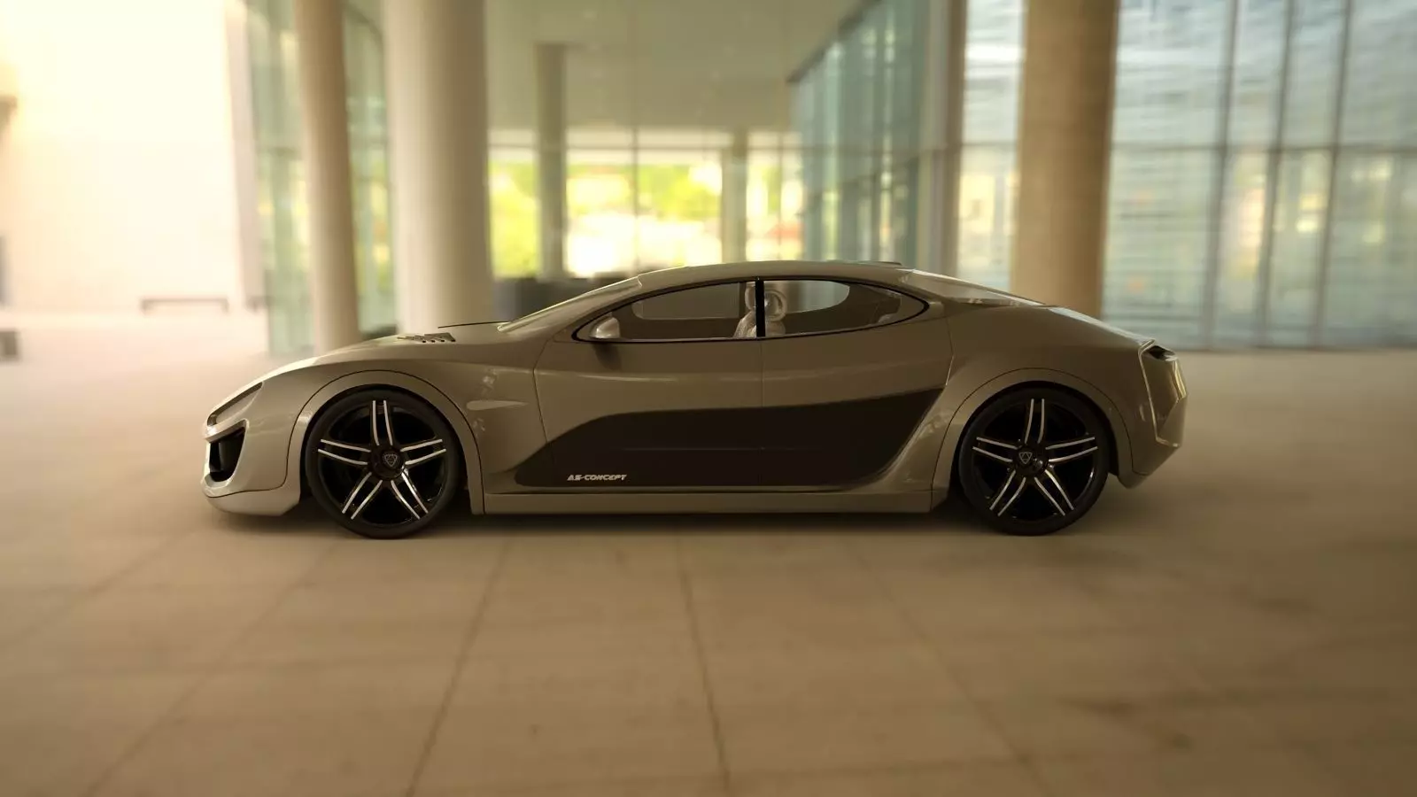 Affekta Shayleen Concept Sport Car and ExtraWheel 3D model