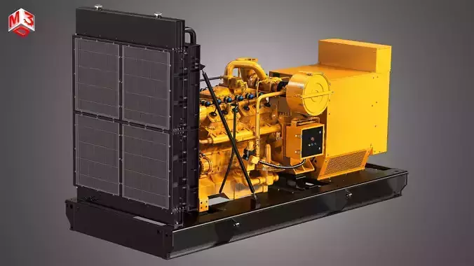 G3412 Engine - V12 Diesel Generator Engine  3D model