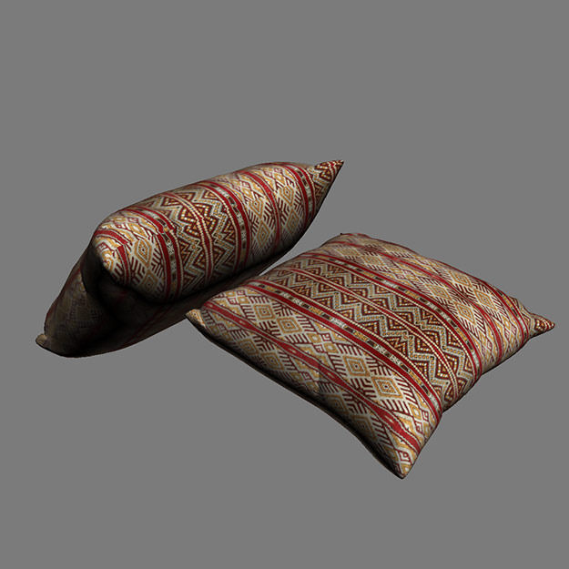 Moroccan Cushion 3D model_5
