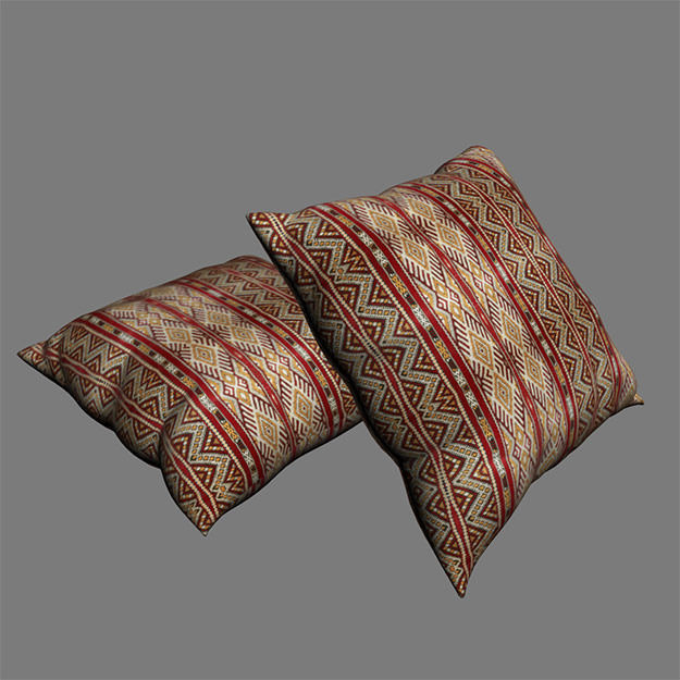Moroccan Cushion 3D model_4