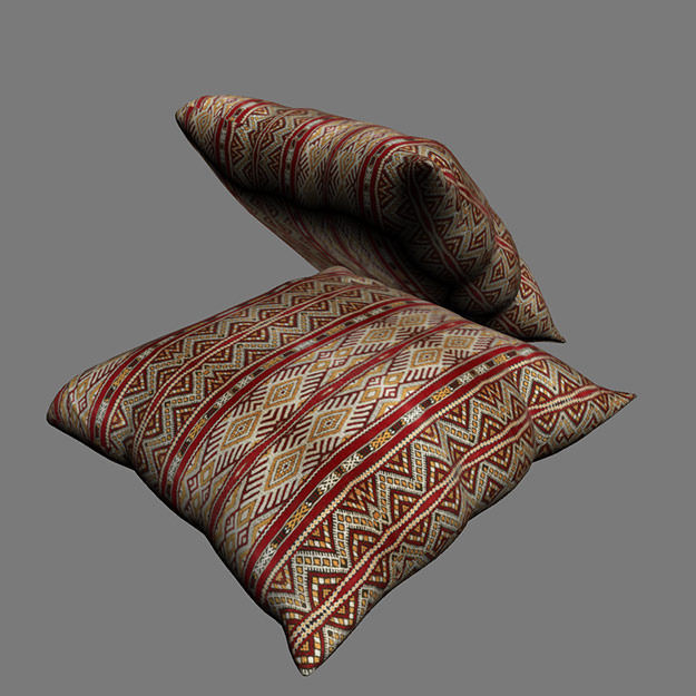 Moroccan Cushion 3D model_6