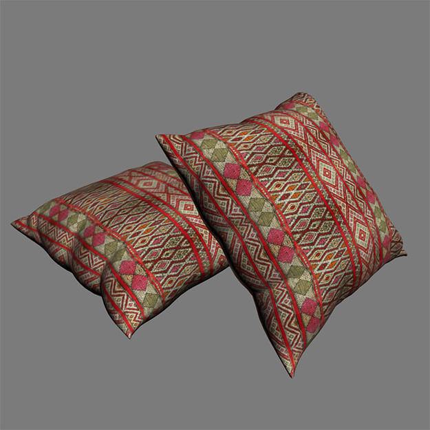 Moroccan Cushion 3D model_3