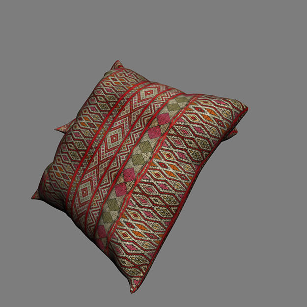 Moroccan Cushion 3D model_4