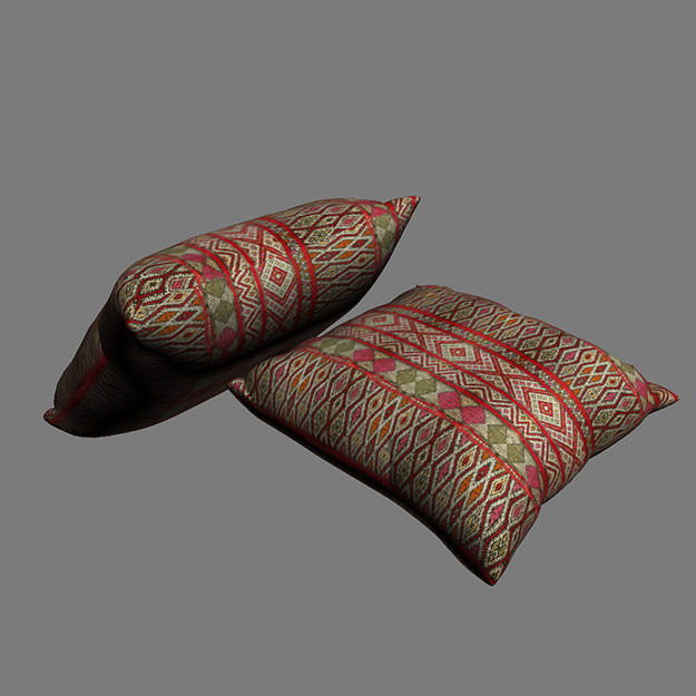 Moroccan Cushion 3D model_5