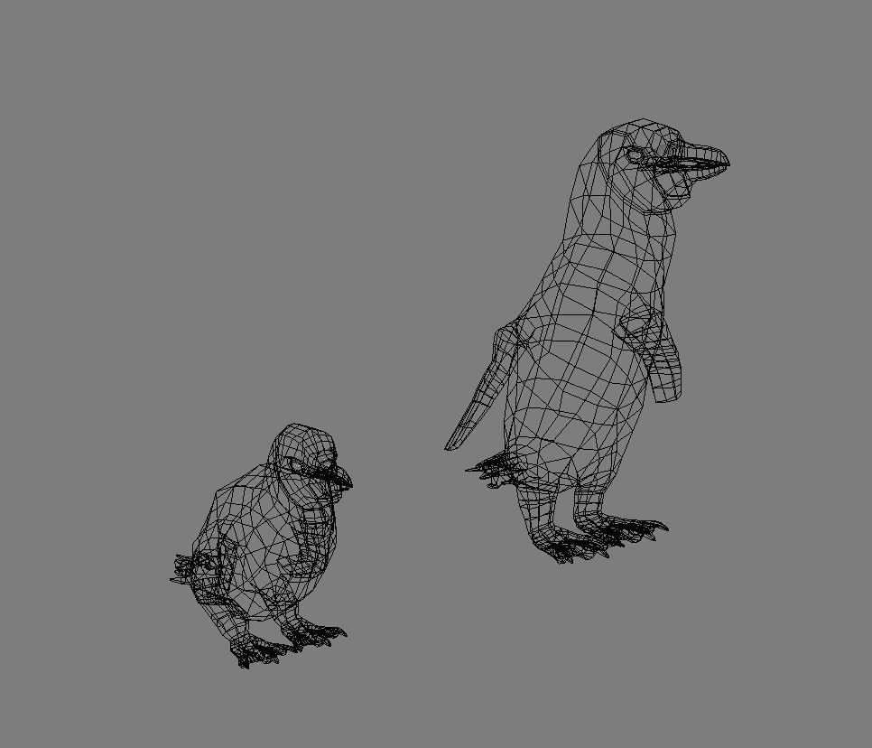 Penguins Rigged Low-poly 3D model_2