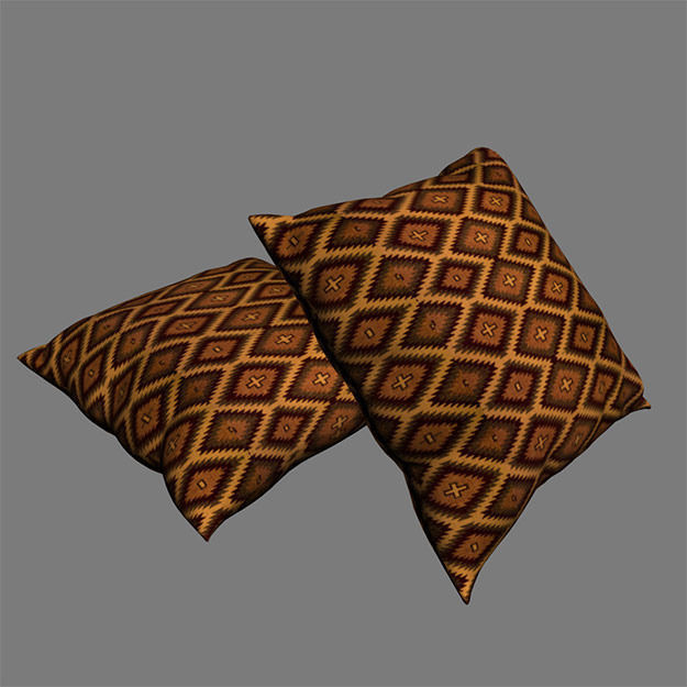 Moroccan Cushion 3D model_4