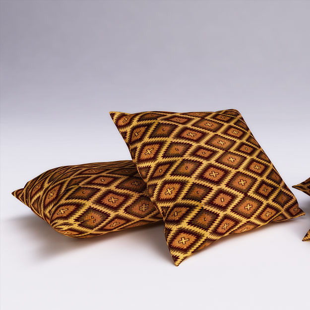 Moroccan Cushion 3D model_1