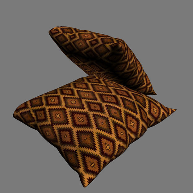 Moroccan Cushion 3D model_6