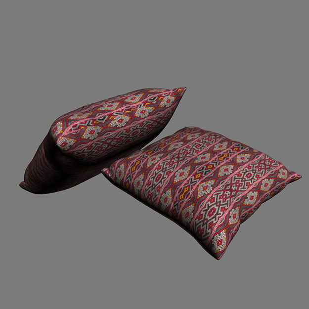Moroccan Cushion 3D model_7