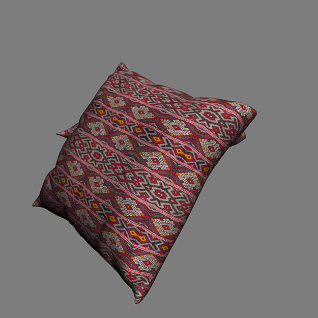 Moroccan Cushion 3D model_6