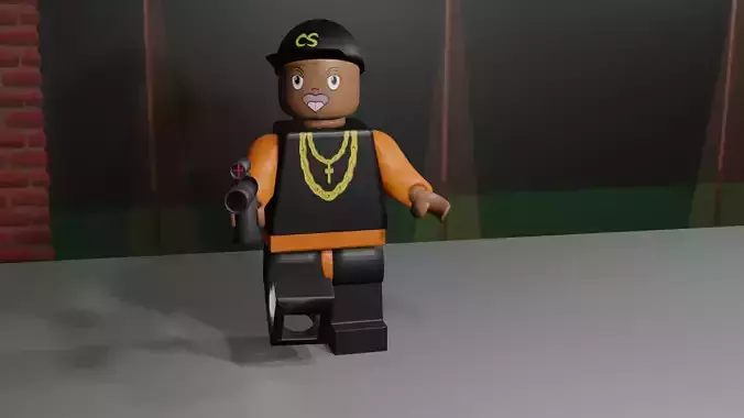 Legofigure with lose parts 3D model
