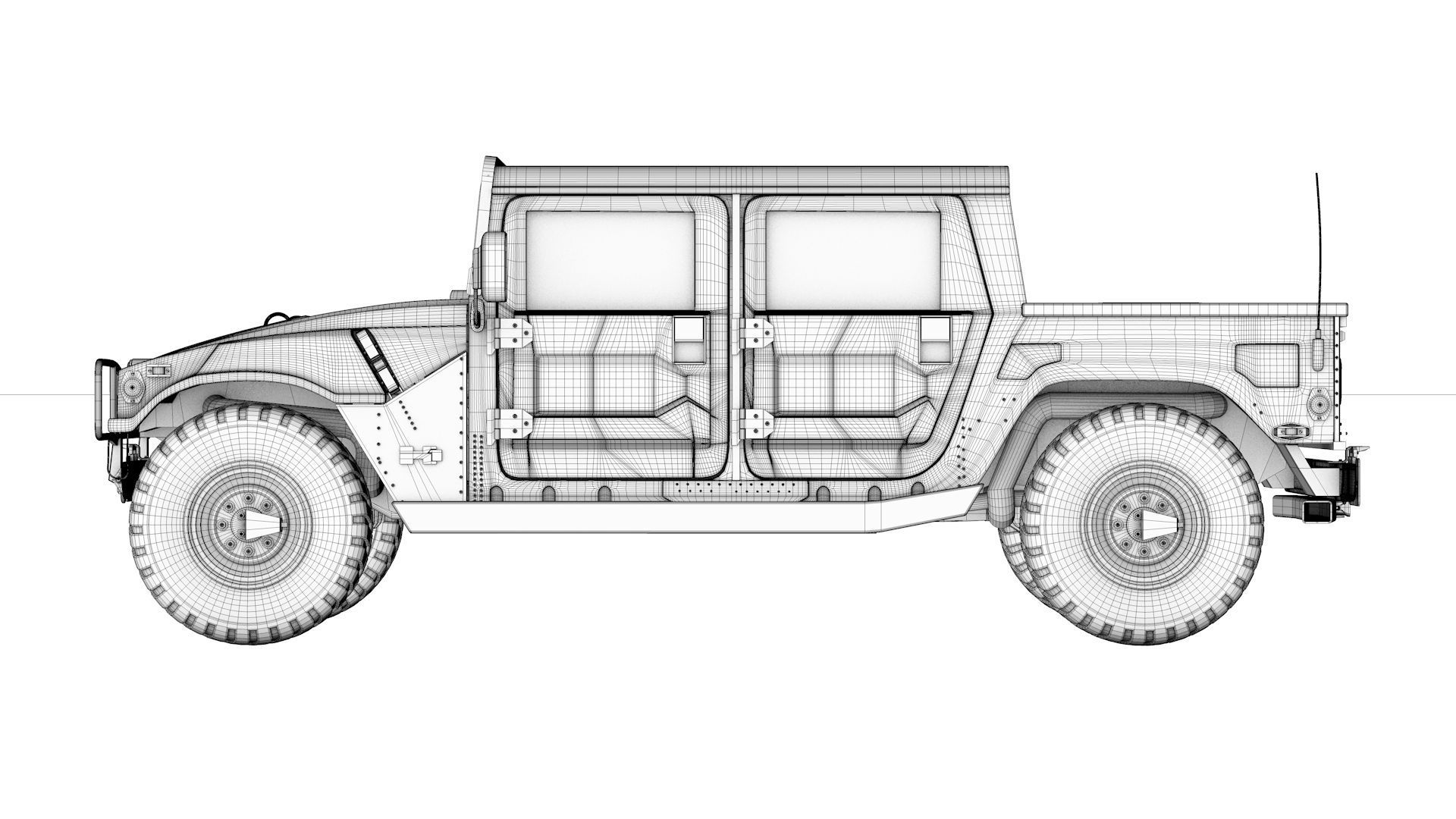Hummer H1 3D model_39