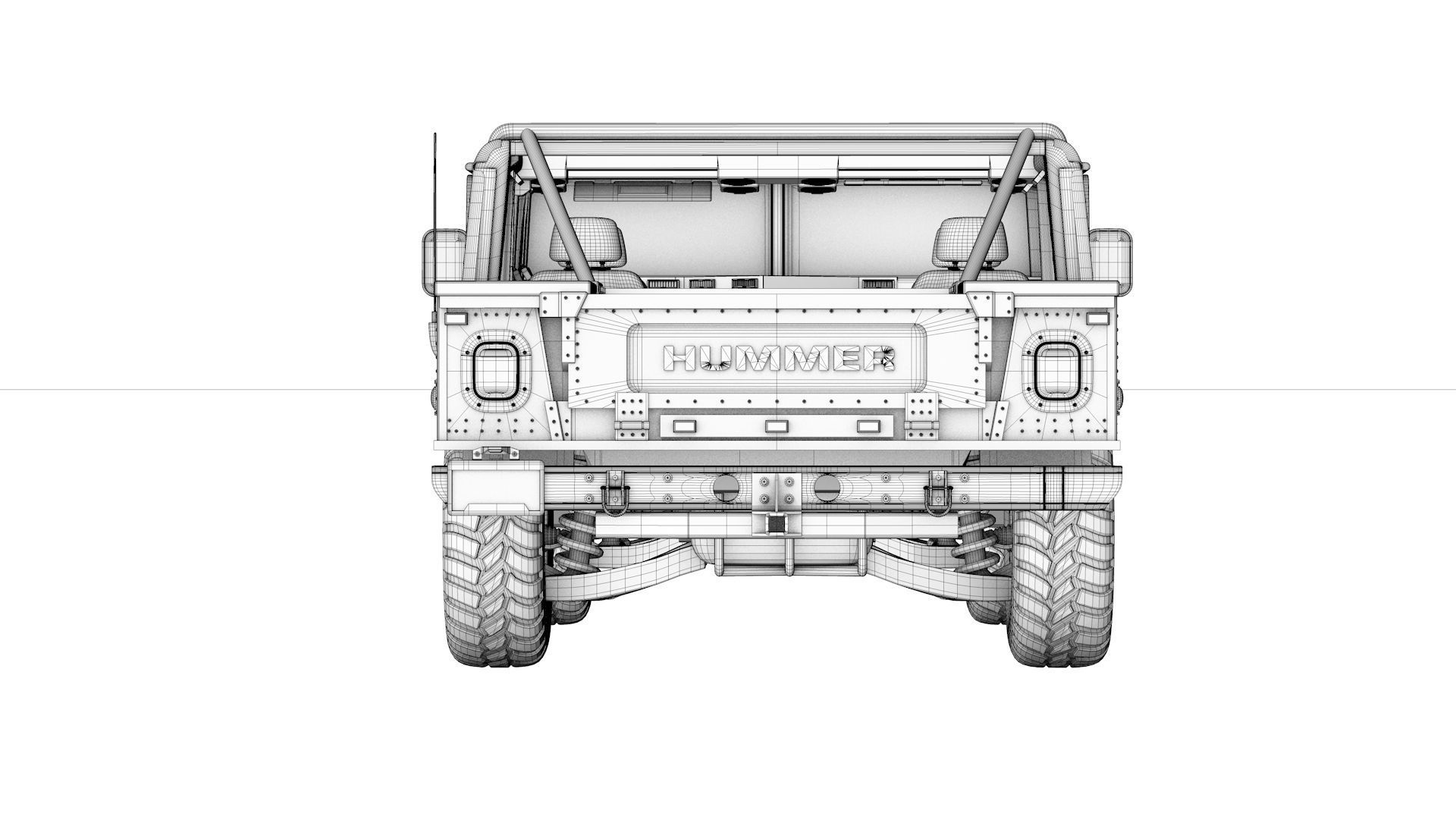 Hummer H1 3D model_40