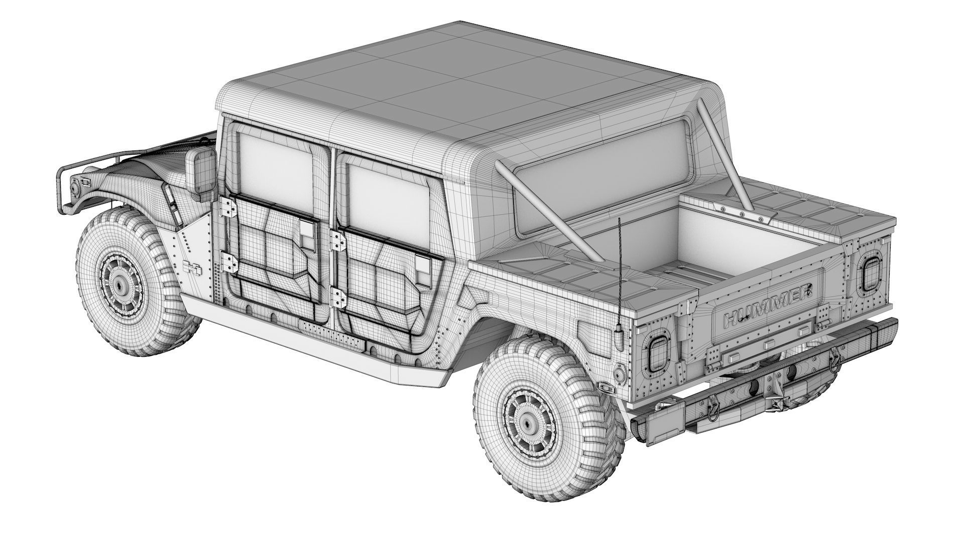 Hummer H1 3D model_49