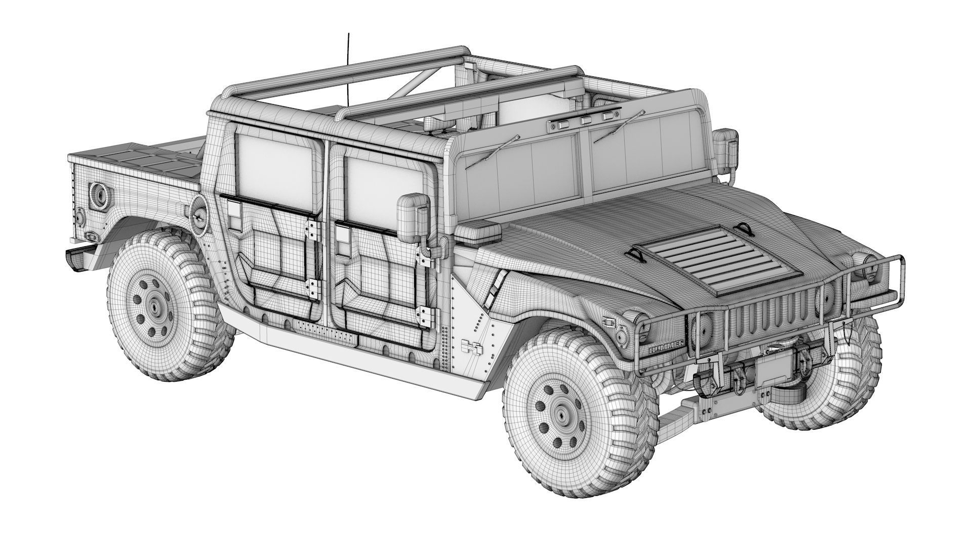 Hummer H1 3D model_45