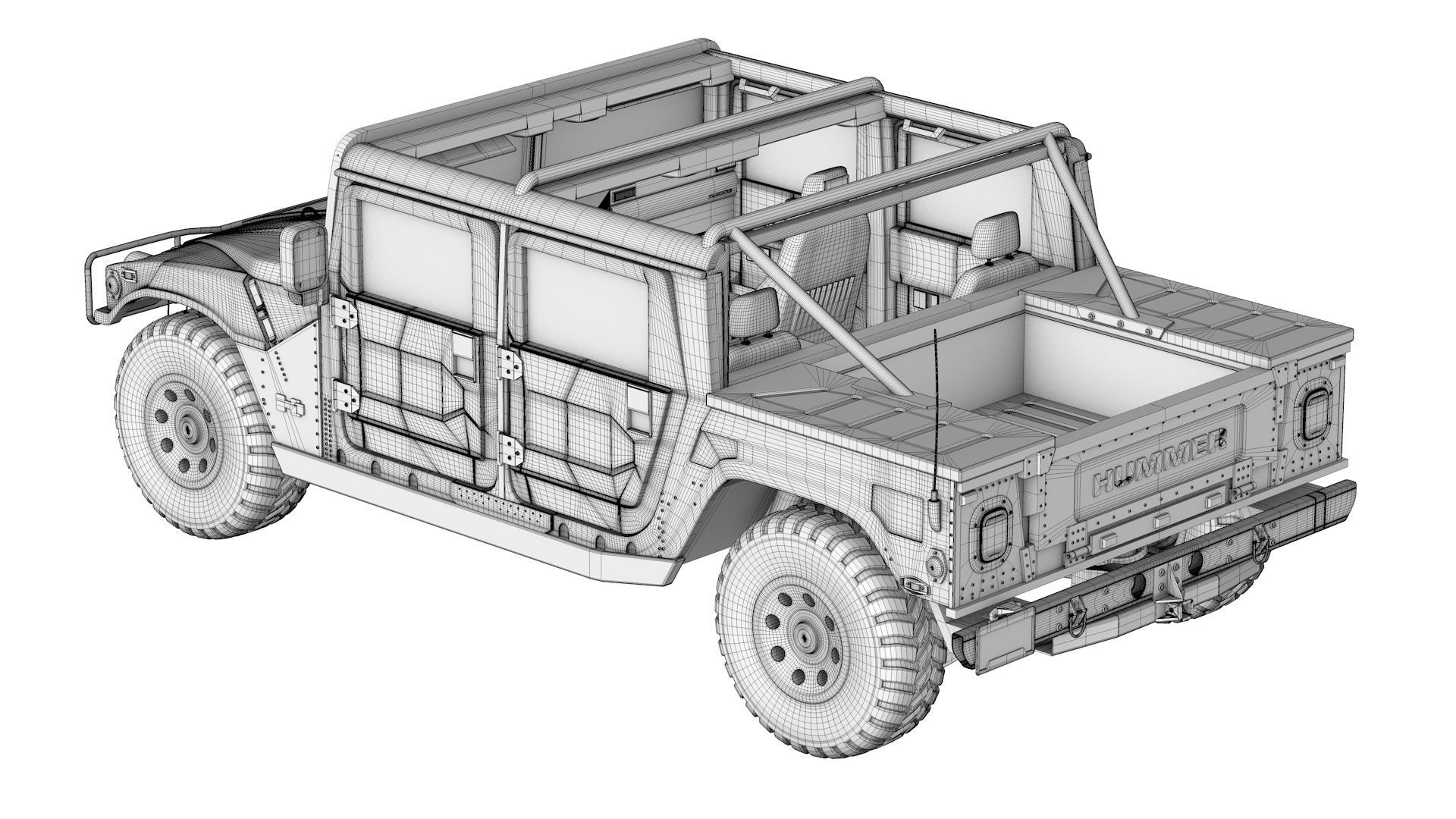 Hummer H1 3D model_48