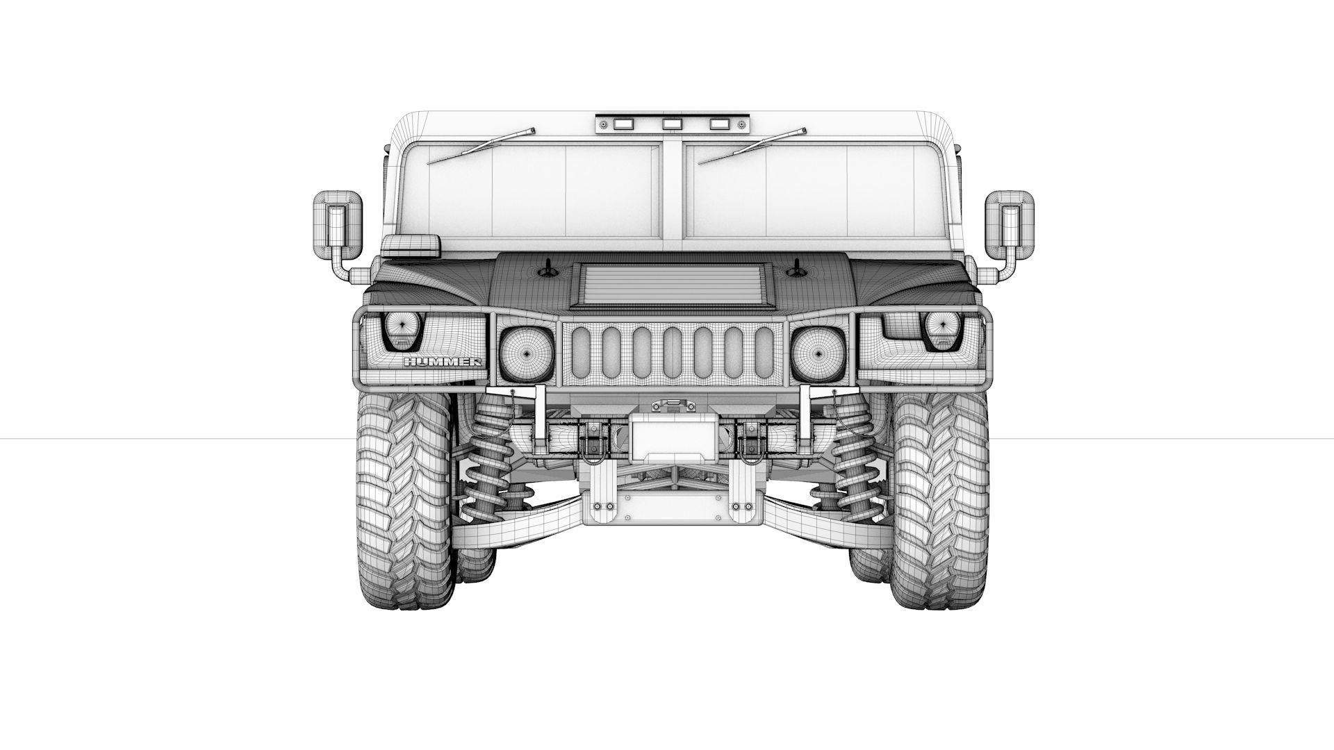 Hummer H1 3D model_38