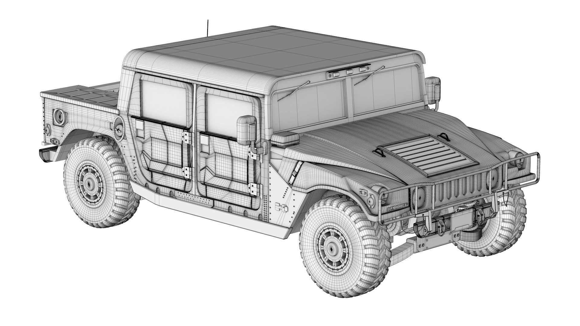 Hummer H1 3D model_46