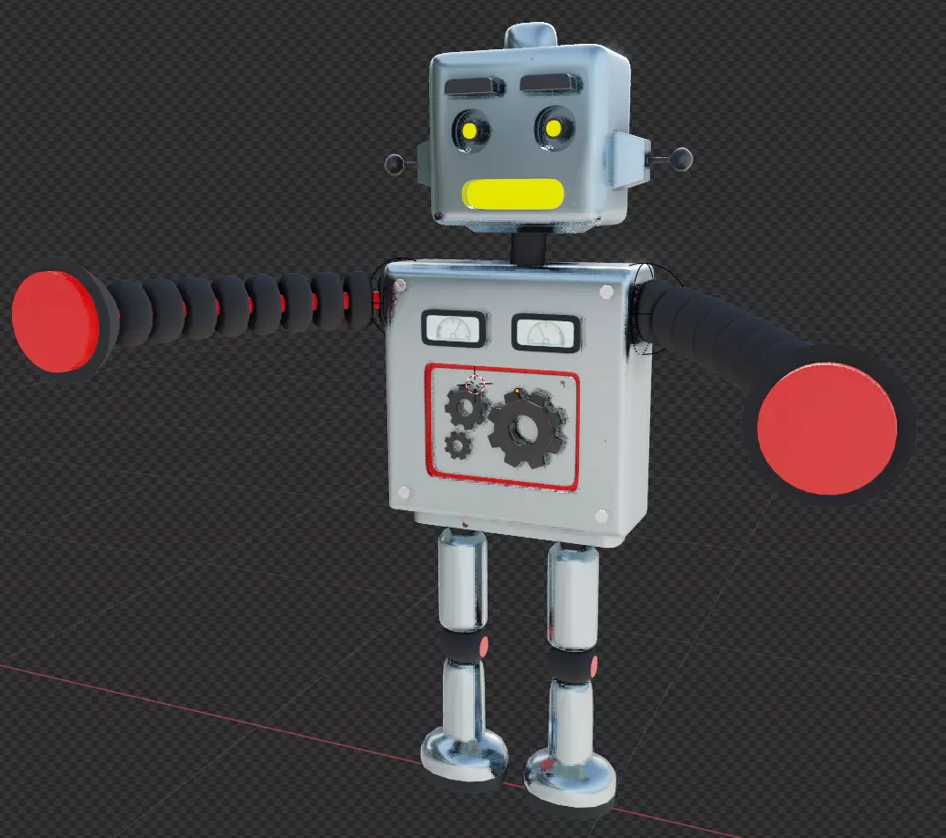 Cartoon 3D Minimalist nice and clean Robot model Low-poly 3D model