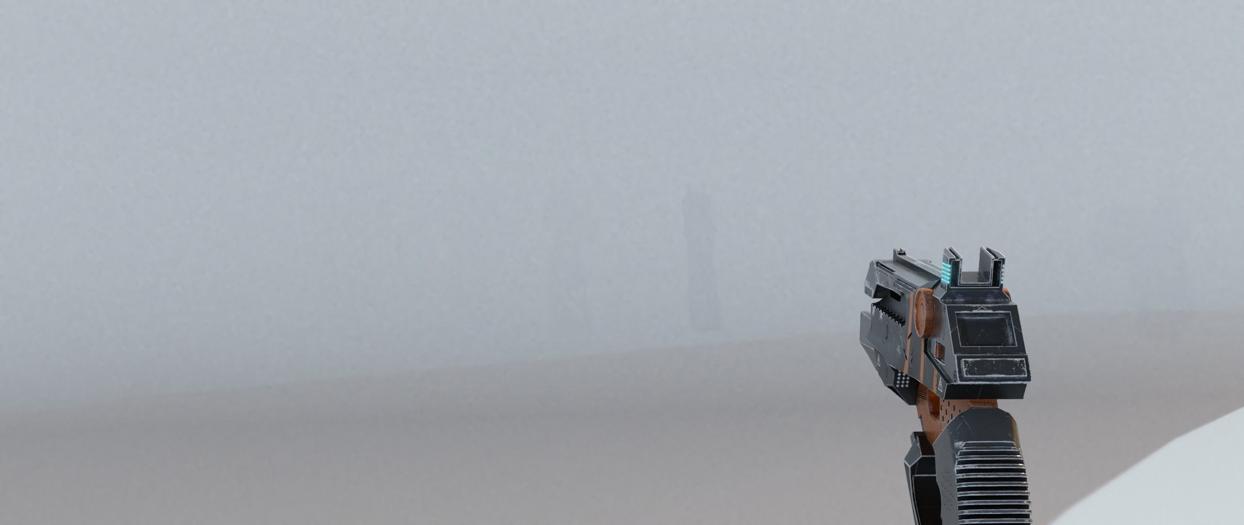 Sci-fi Pistol Low-poly 3D model_6