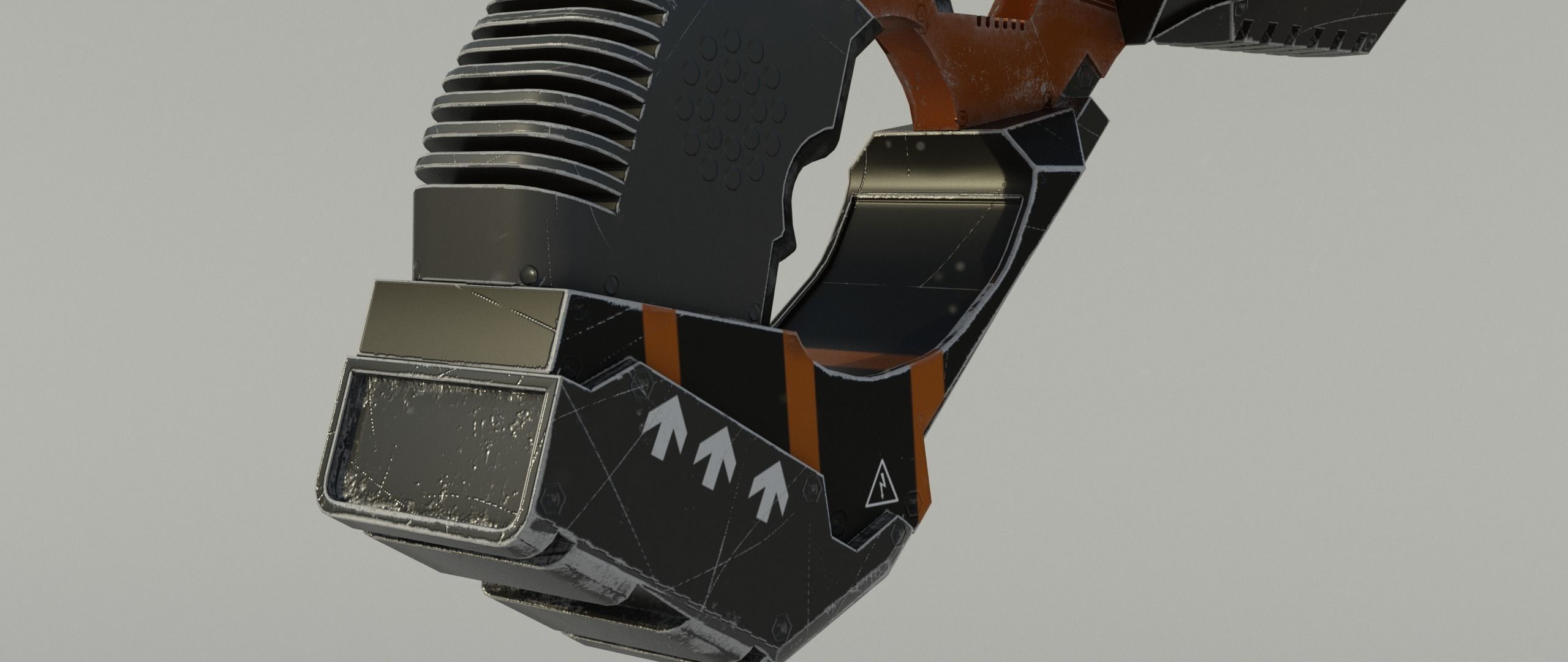 Sci-fi Pistol Low-poly 3D model_5