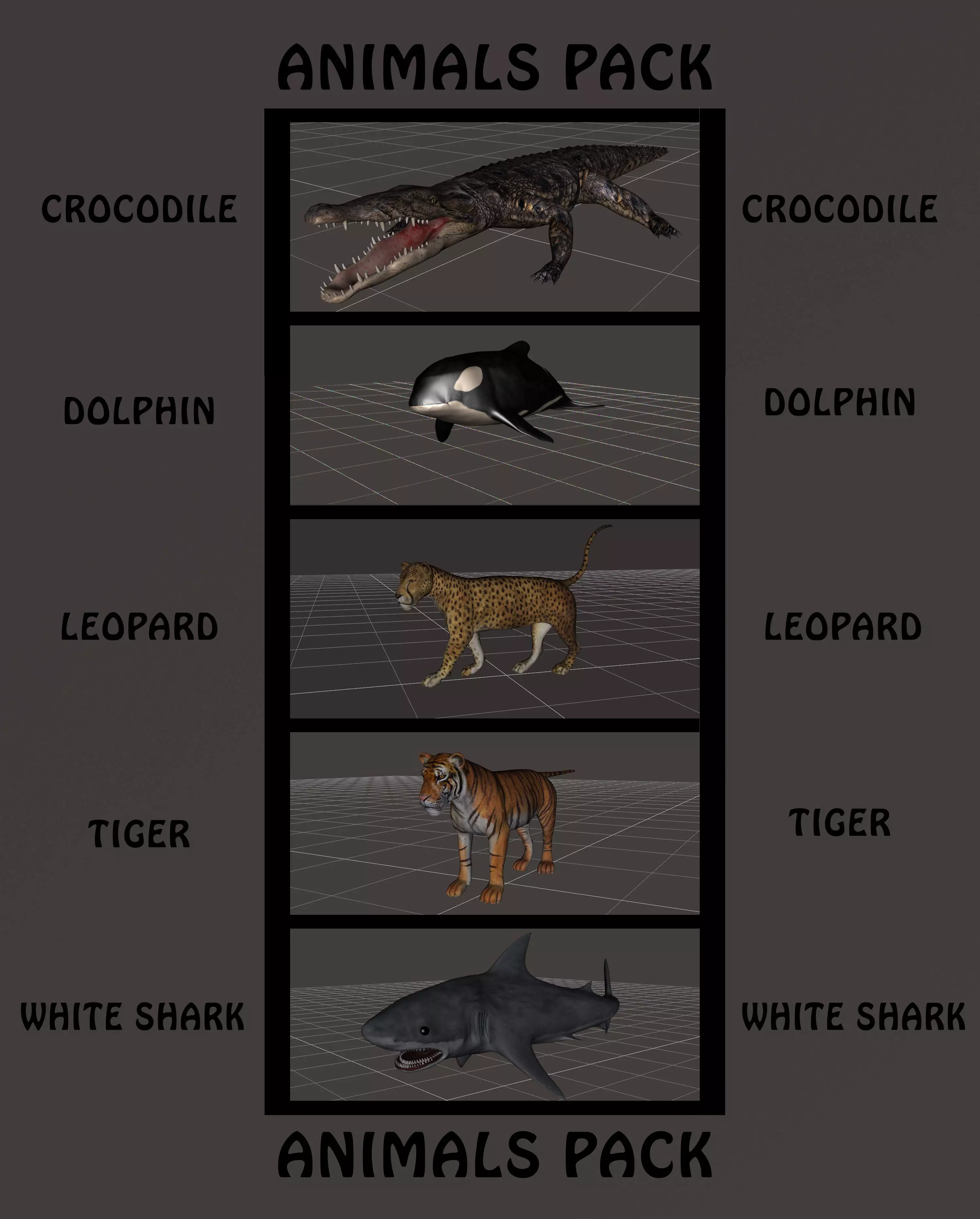 BIG ANIMAL PACK 3D model_0