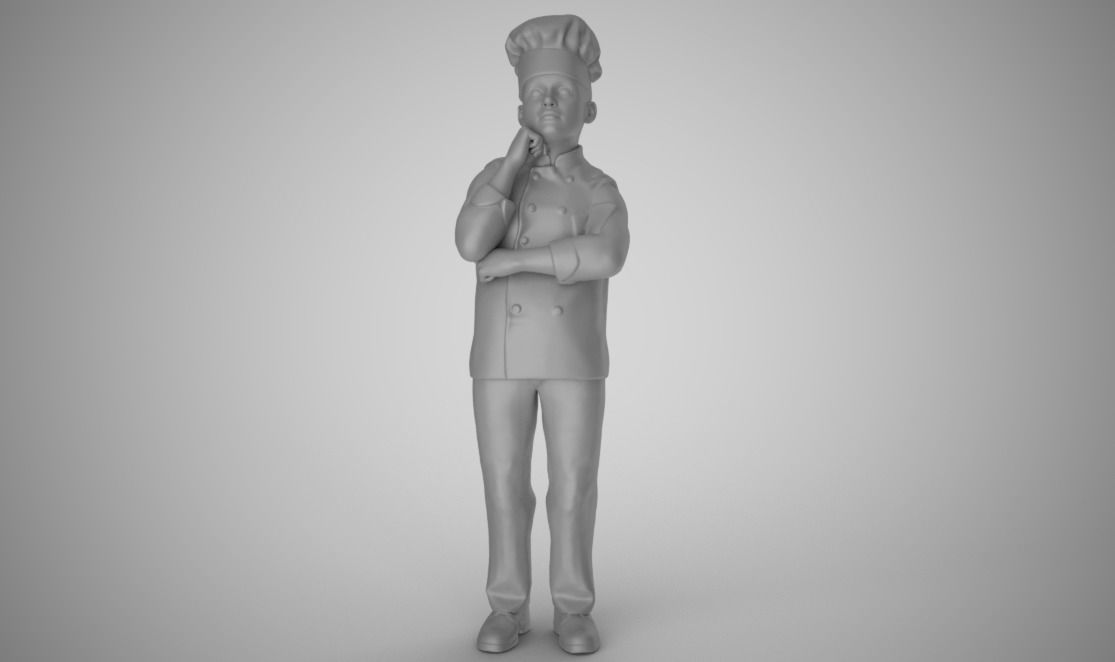 Cook Thinks 3D print model_7